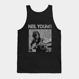 Neil Young Black - Vintage Tank Top